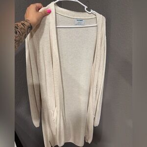 Old Navy Cream Open-Front Cardigan with Pockets